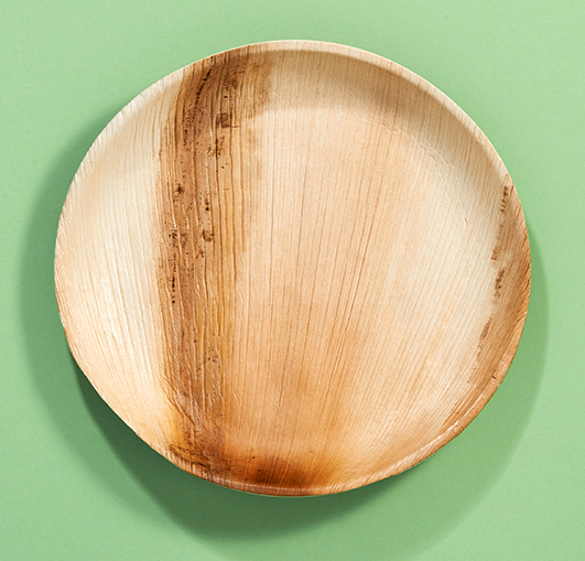 Arcea Leaf Plate ( Supari Paat Ko Plate ) Shallow Round Plate 25 cm 100 pcs of Pack